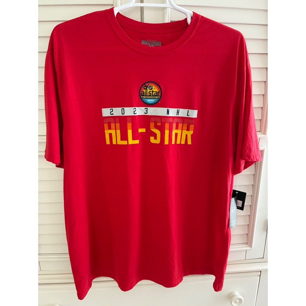 Men's 2XL NWT Florida Panthers Levelwear 2023 All Star T-shirt Red